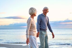 Senior couple on the beach